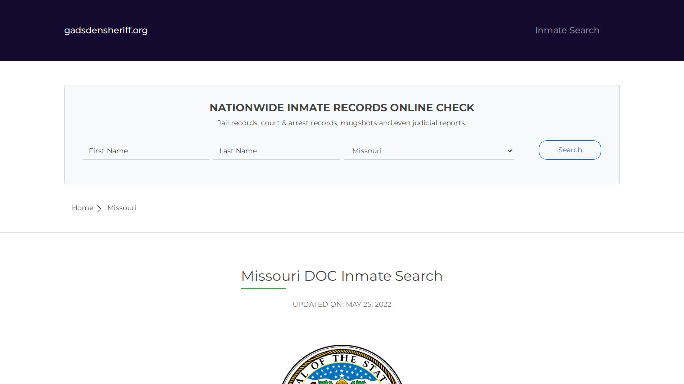 Missouri DOC Inmate Locator - Gadsden County